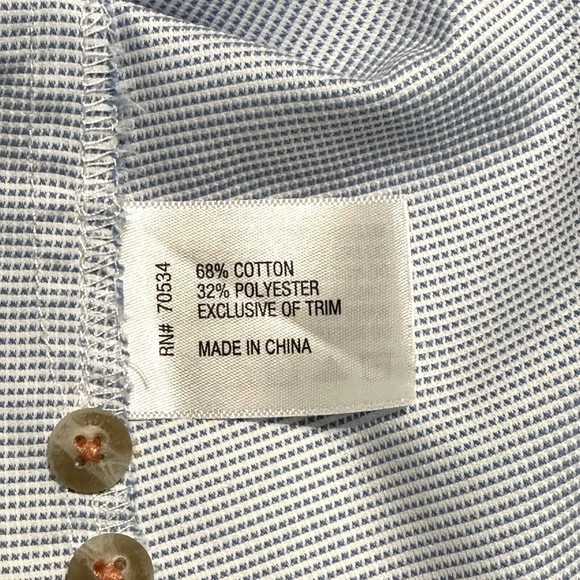 Orvis Button Up Plaid Blue White Shirt Pocket Long Sleeve XL Active Fit - Picture 4 of 10